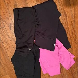 GAP Women's Black and Pink Leggings Set